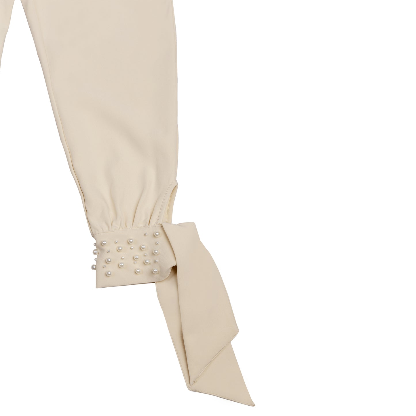 The Ultra Slim-Fit Rani Pearl Trousers - Nude