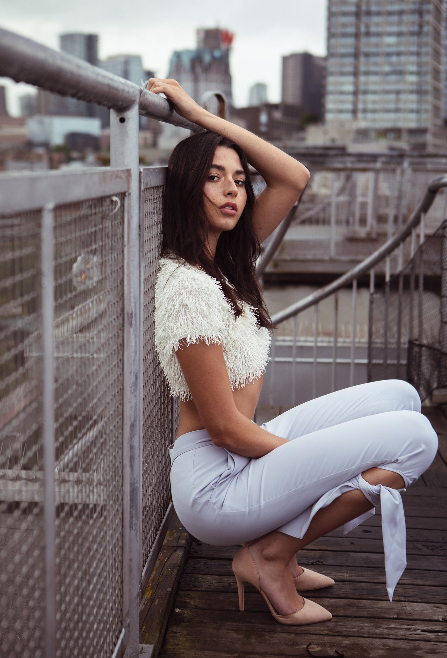 The Ultra Slim-Fit Rani Pearl Trousers - Powder Blue