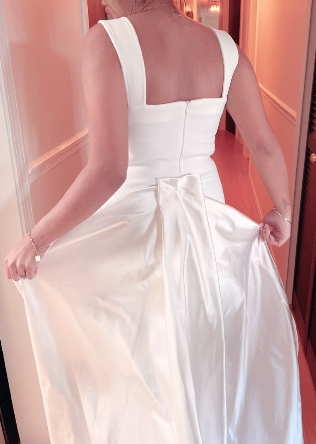 Satin Detachable Bridal Dress Terrain