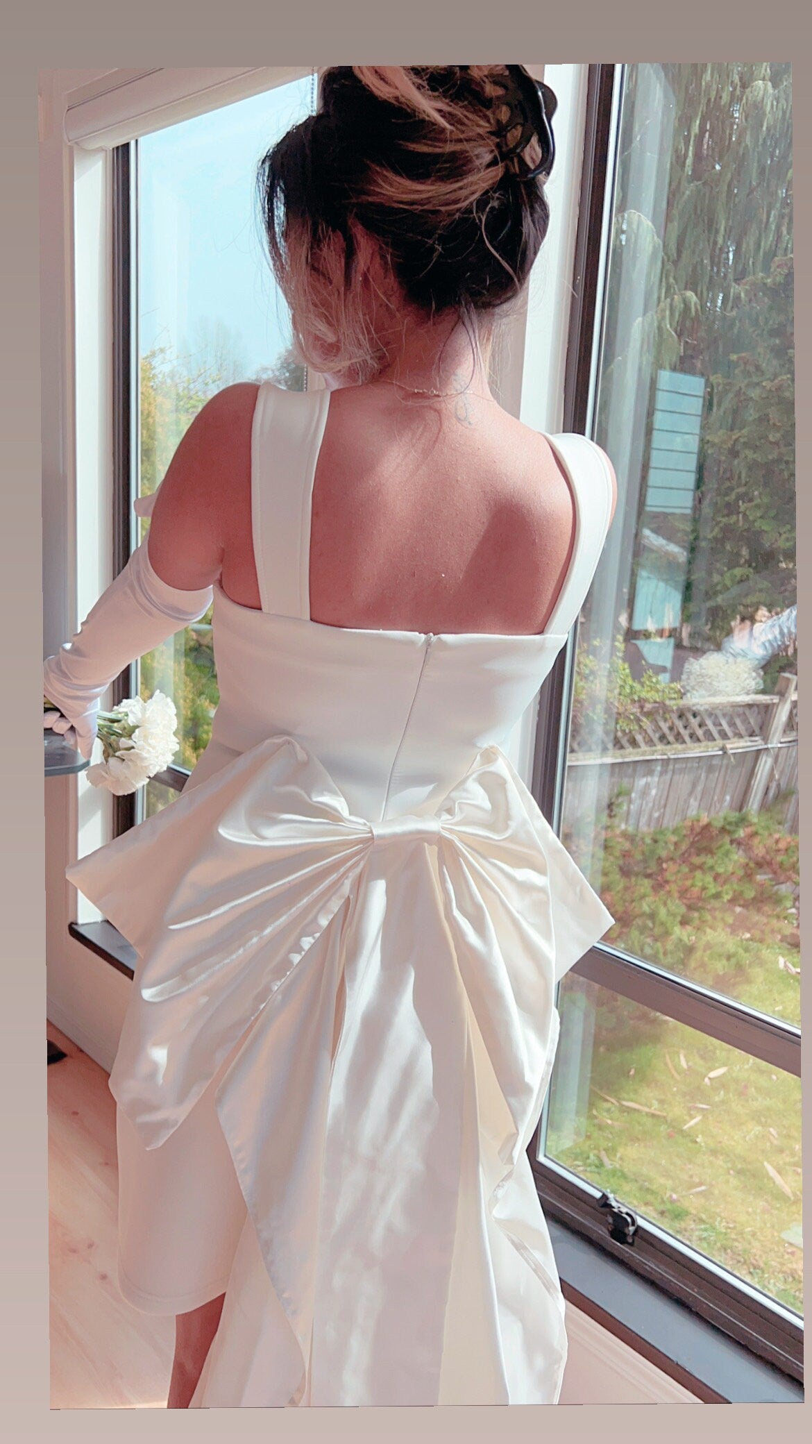 Detachable Satin Wedding Dress Bridal Bow