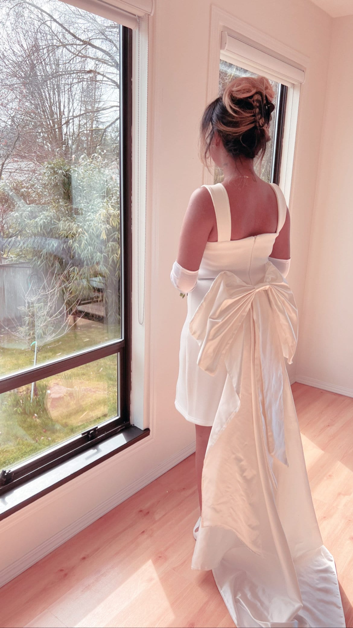 Detachable Satin Wedding Dress Bridal Bow