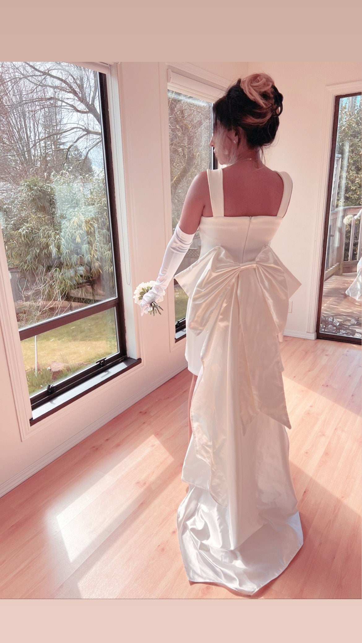 Detachable Satin Wedding Dress Bridal Bow
