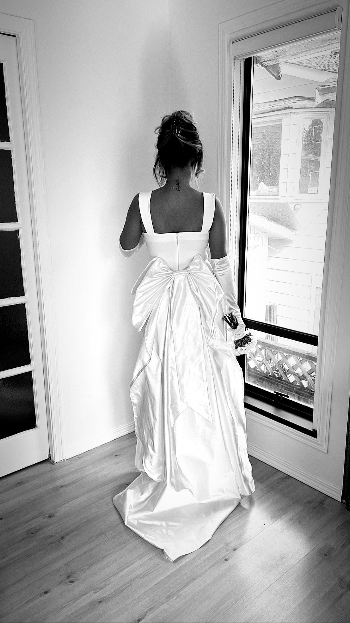 Satin Detachable Bridal Dress Terrain